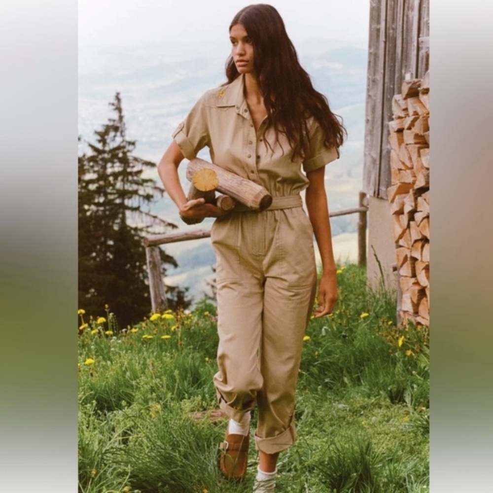 Spell foxglove embroidered coveralls